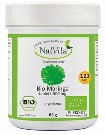 NatVita Bio Moringa 120 tabletek 60g ORGANICZNA