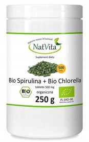 NatVita Bio Spirulina + Bio Chlorella 500tab. 250g