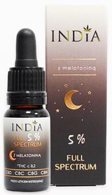 INDIA Olejek CBD Full Spectrum 5% z melatoniną 10ml